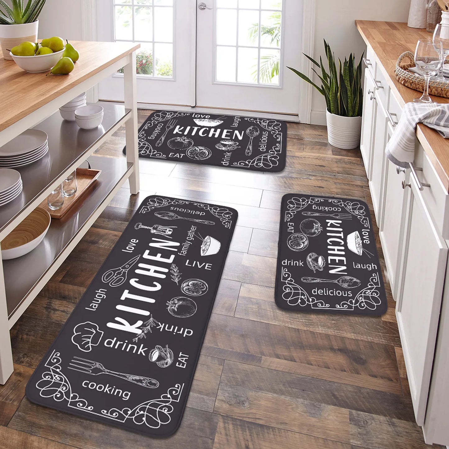 VIKAMA Non-Slip Absorbent Kitchen & Bathroom Floor Mat