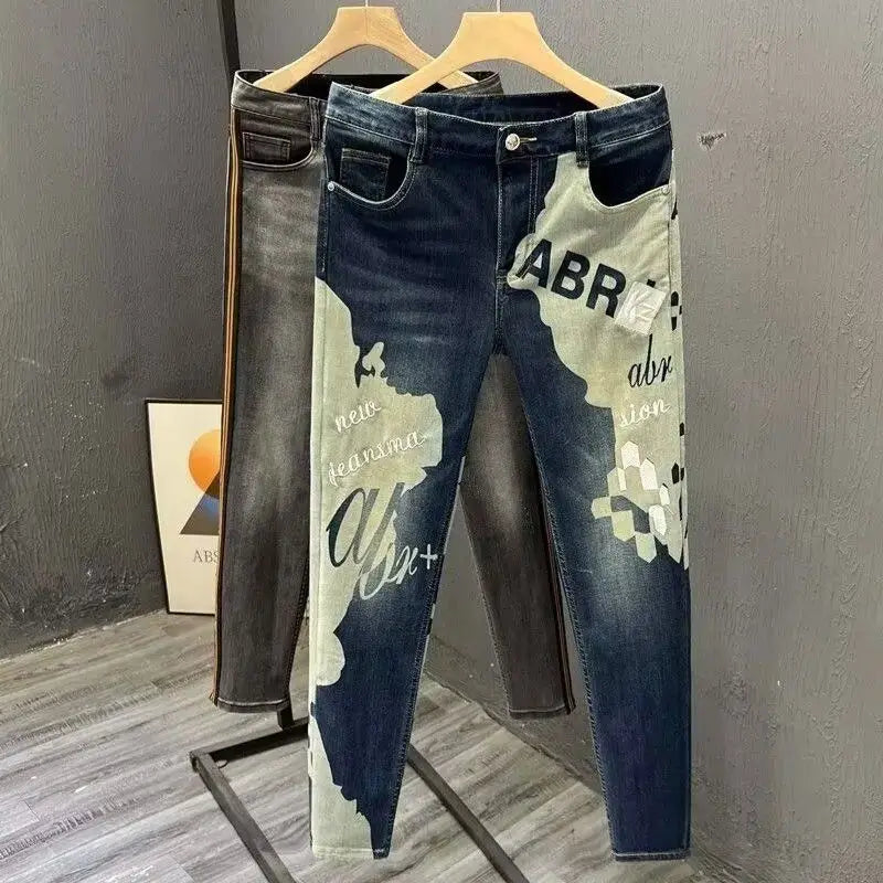 Slim Skinny Jeans Herren Slim Jeans Bleistifthose Denim Hose