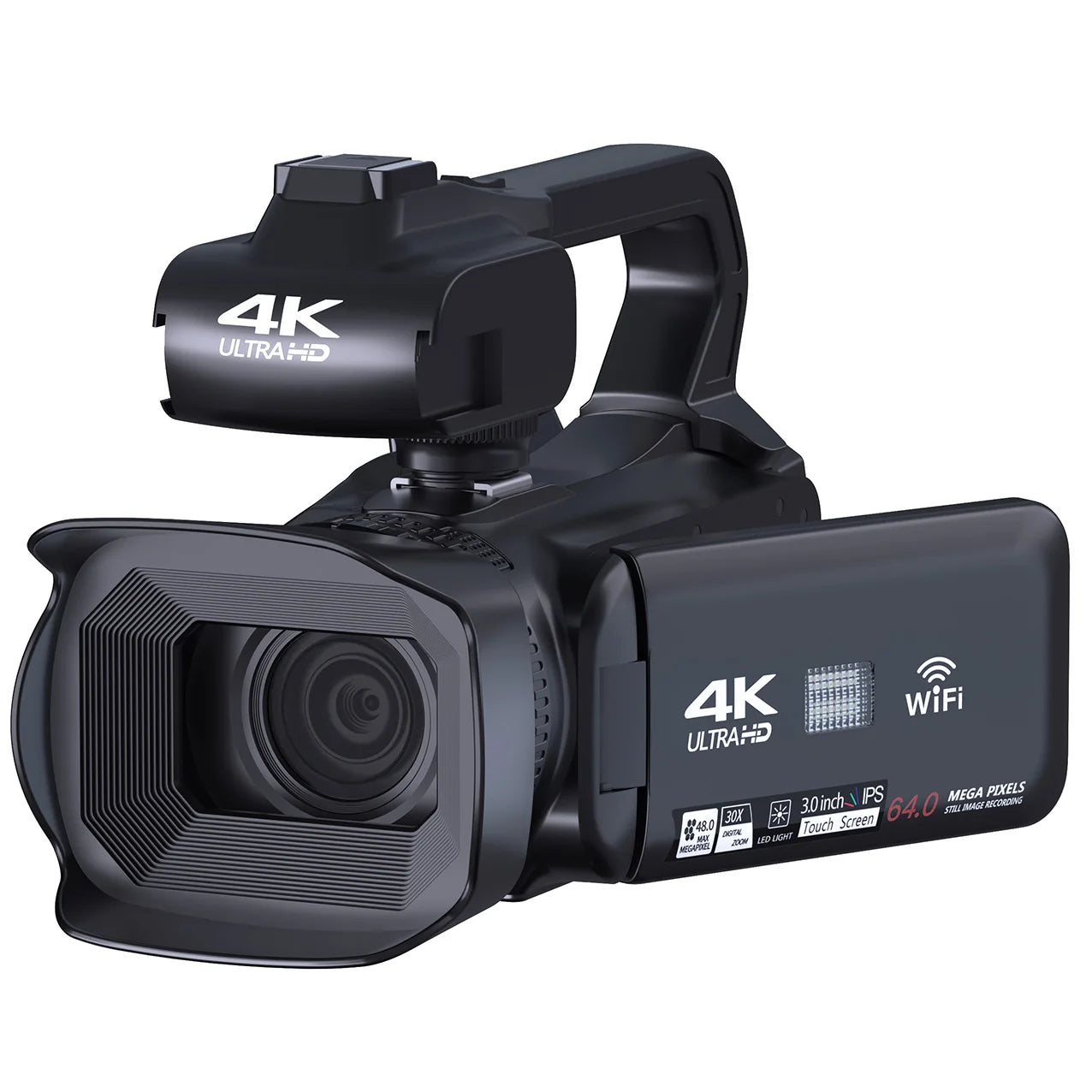 WIFI Camcorder 4K 64MP 60FPS Vlogging Touch Screen