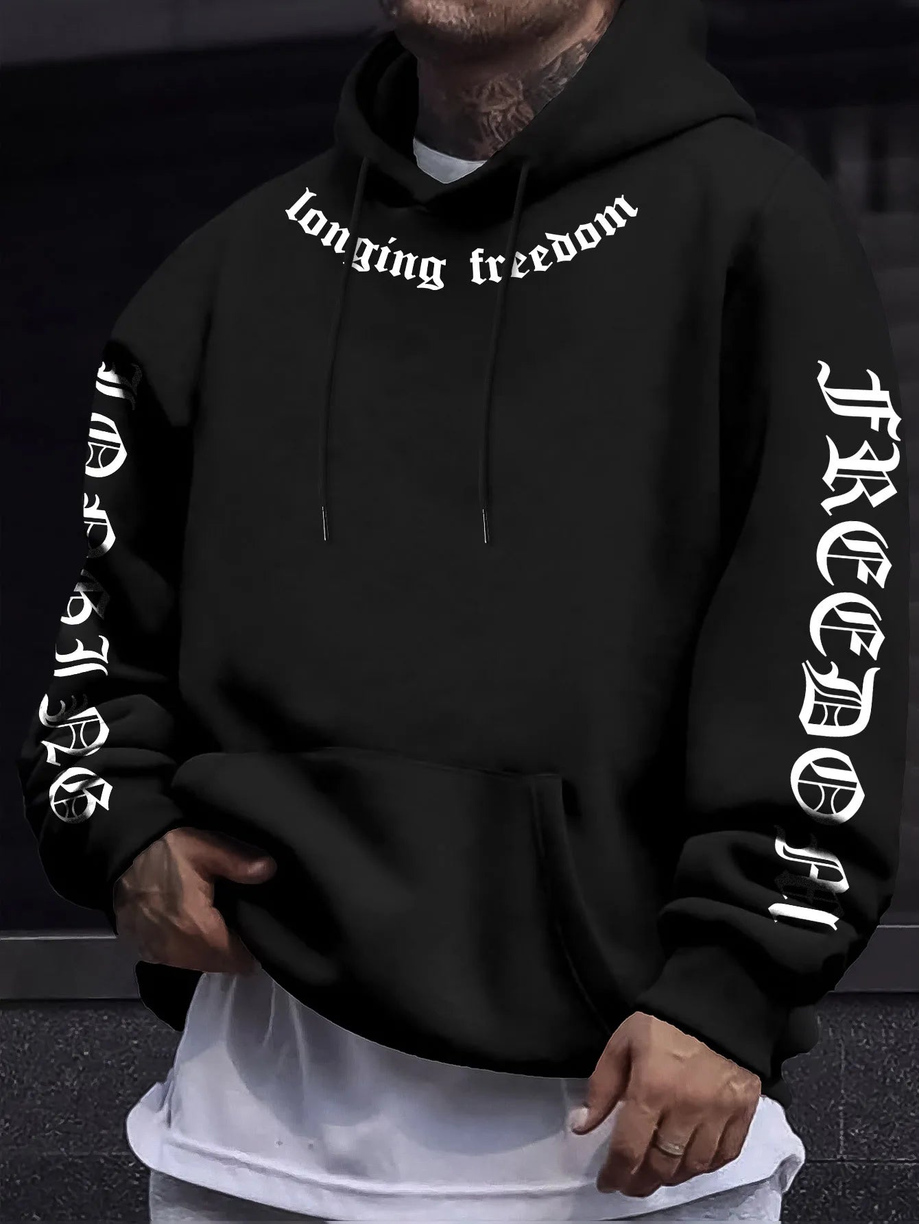 The 2025 autumn new men's hoodie is a casual and fashionable outdoor simple men's wear with letter prints - Teglex -