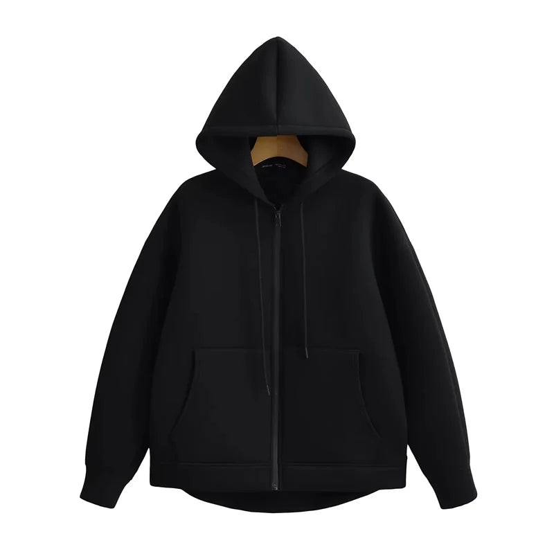 Damen-Kapuzenjacke mit Reißverschluss | Unisex Oversize Sweatshirt