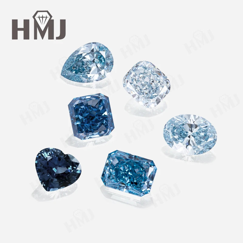 Lab Grown Diamonds Vivid Blue Color With IGI certificate Radiant Cut CVD Laboratory Diamond