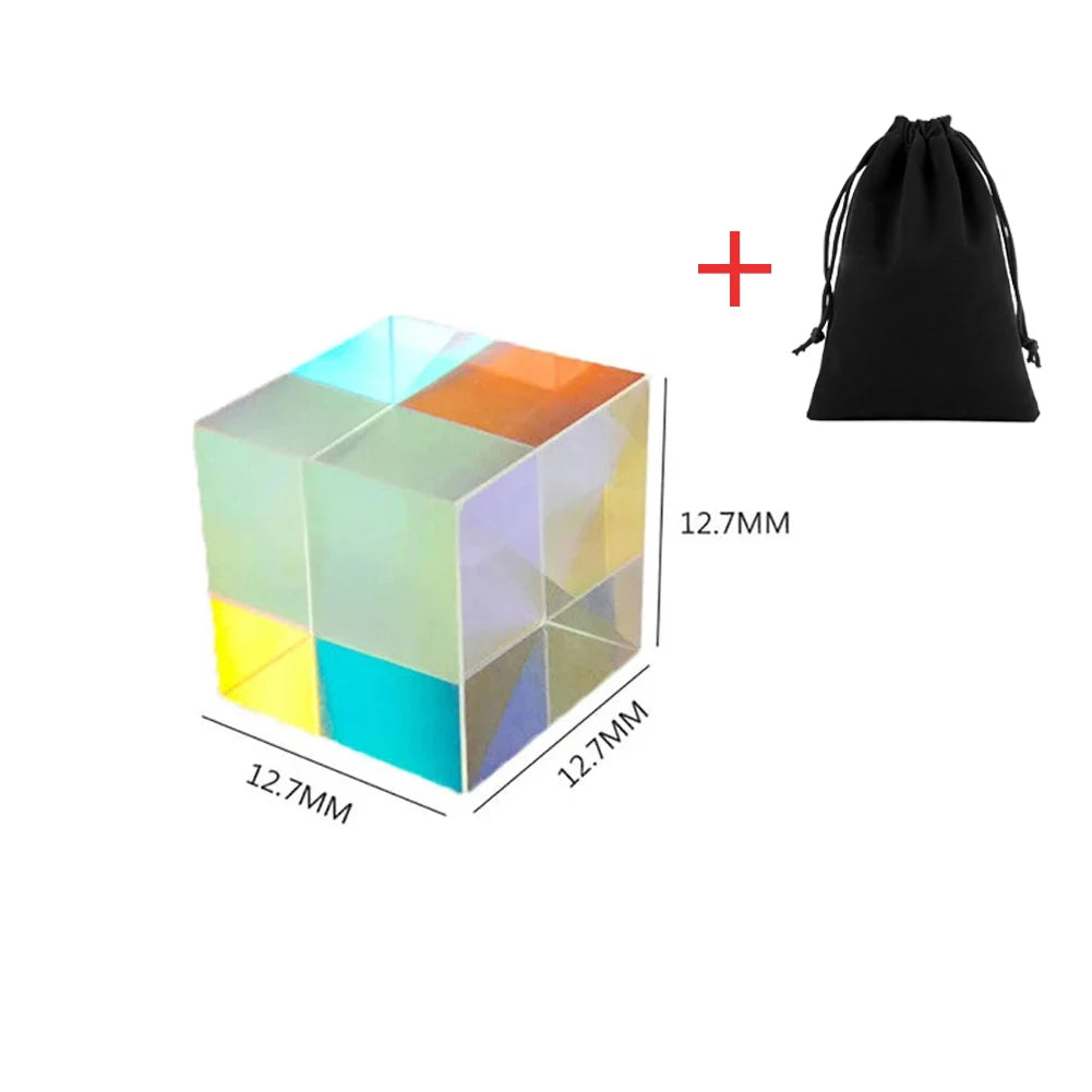 Optisches Glas X-Würfel Dichroitischer Würfel Design Würfelprisma RGB Kombinierer Teiler Lehrgeschenk Klasse Physik Lernspielzeug