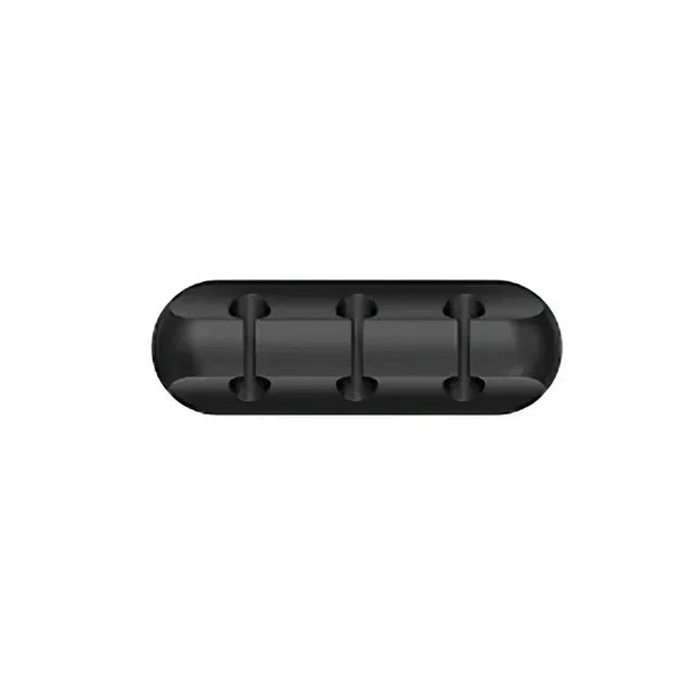 VIKEFON Silikon USB-Kabelwickler & selbstklebende Klemmen