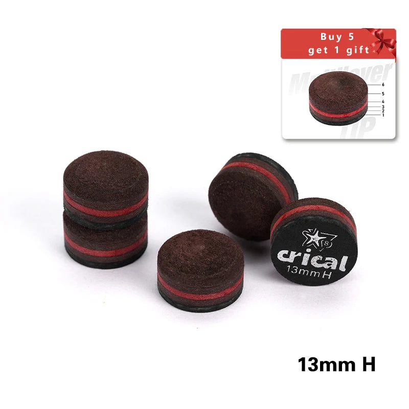 CRICAL Billard Queue-Spitzen 5 Stück – 10 mm bis 13 mm Snooker