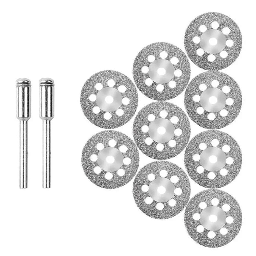 12x 22mm Diamant-Trennscheibe 3mm Schleifscheiben-Dorn für Metallschneide-Drehwerkzeug Elektrische Schleiferteile