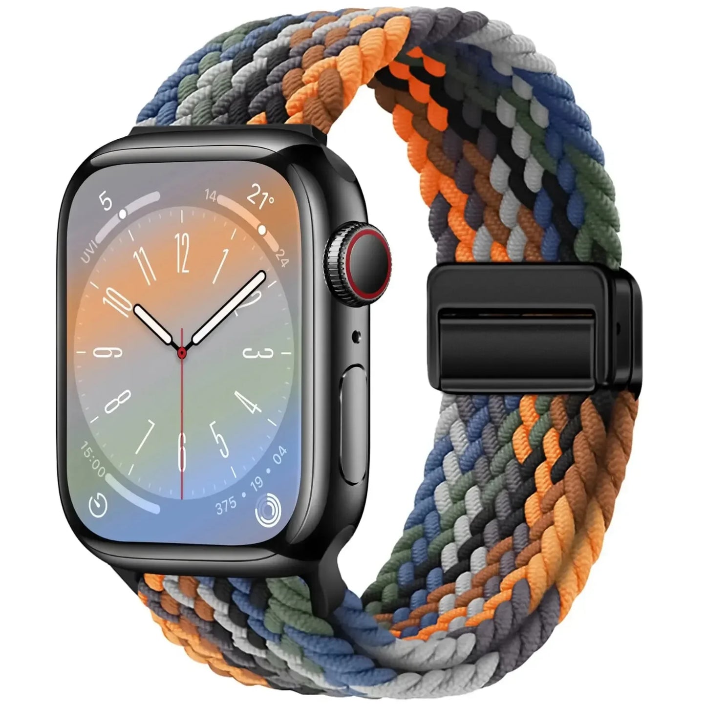 Braided Magnetic Apple Watch Band 38–49mm Buckle