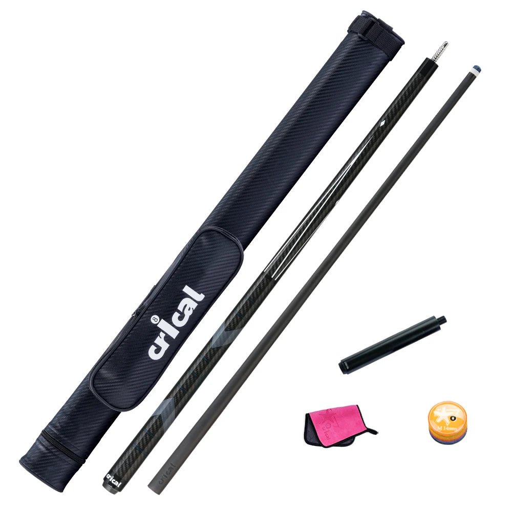 CRICAL CL-PRO Carbon Fiber Pool Cue 12.5mm Low Deflection 1/2