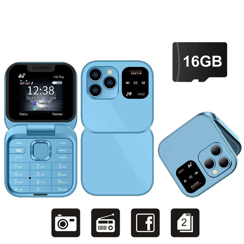 Mini Klapphandy 4G LTE – SERVO i16 Pro Dual SIM