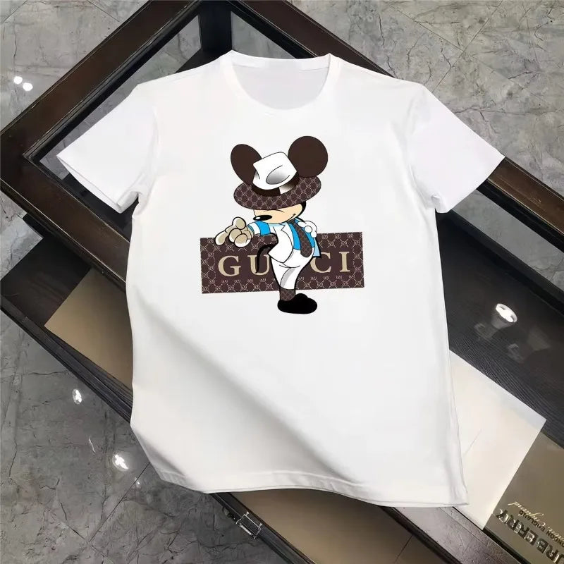 Mickey Mouse New Summer Trendy Brand Cotton Large Size T-shirt Internet Celebrity Half Sleeve Couples Popular Unisex Maternity - Teglex