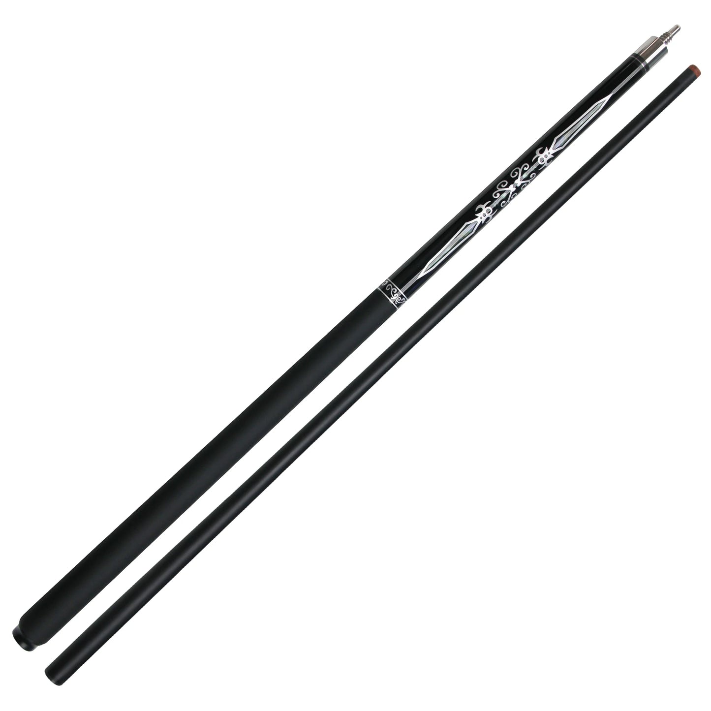 Premium 1/2 Fiberglass Billiard Cue Stick - 13mm Tip Unique Pattern Sweat-Resistant Grip Essential Pool Cue for Beginners