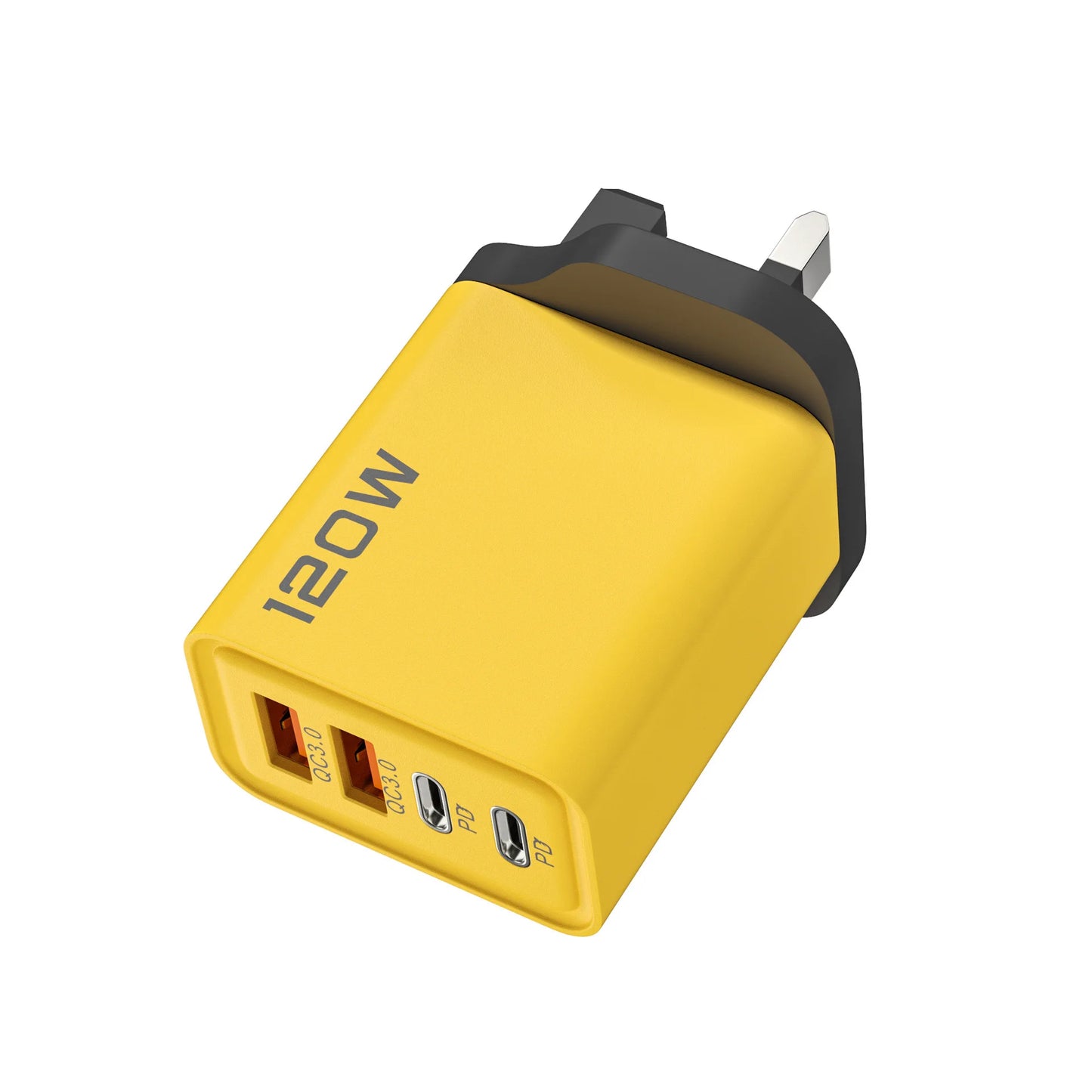 120W 4-Port USB-C Fast Charger Wall Adapter QC 3.0