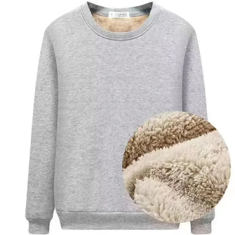 Men's Merino Wool Fleece Lined Sweatshirt Casual Jacket
