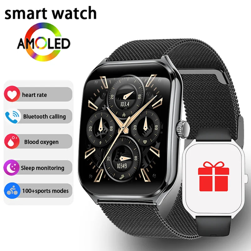 Ultra dünne Smartwatch Herren 1,96" AMOLED 360*360 HD