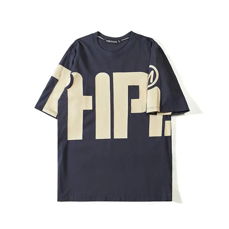 Men's Oversized Alphabet Print T-Shirt | 5XL