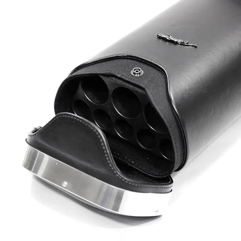 Premium Quality Leather &Metal Material Black 3B5S 1/2 Billiard Stick Case 8 Hole Pool Cue Case/Bag