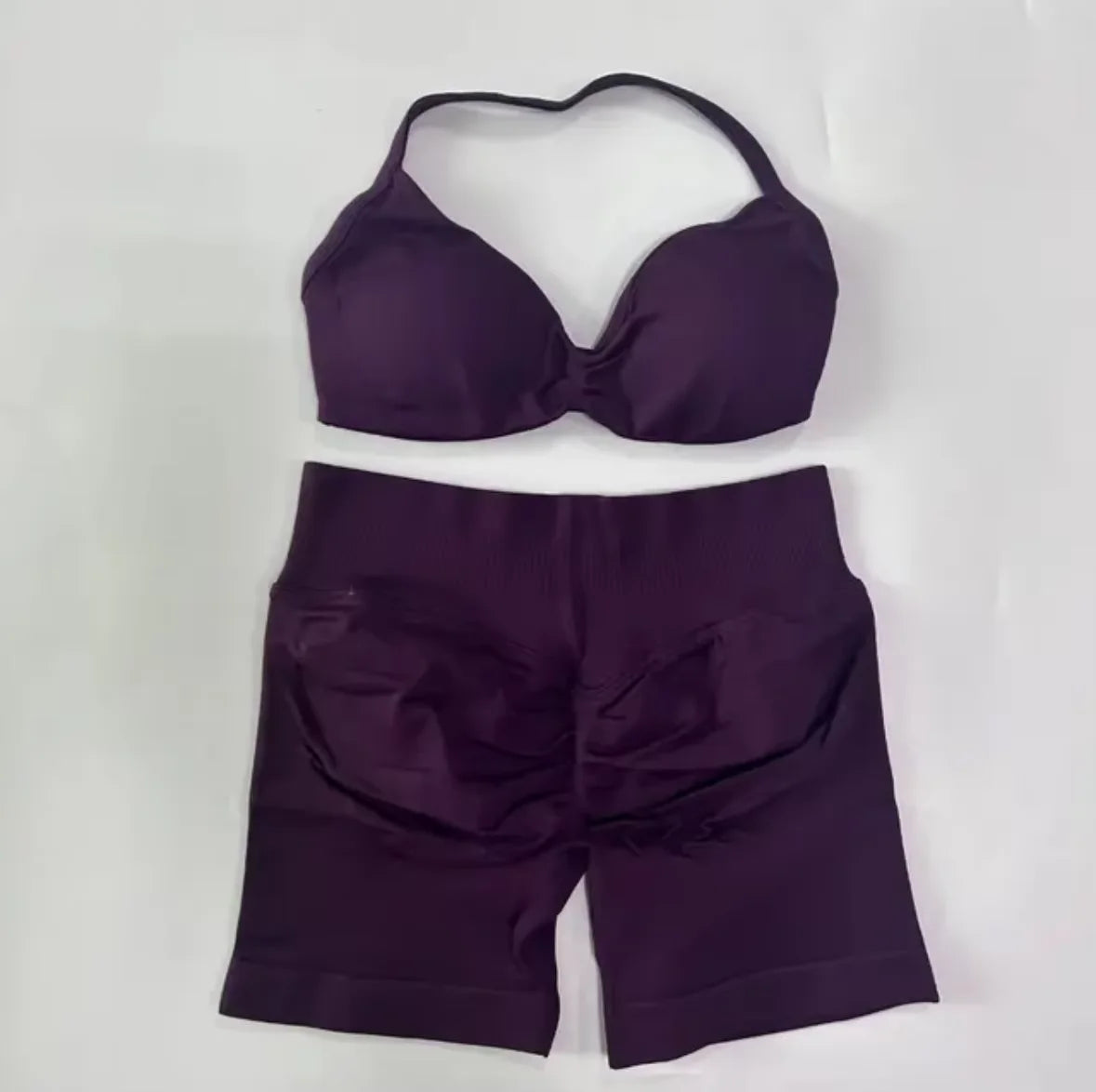 2-teiliges Fitness-Set Tank Top & High Waist Scrunch Nahtlose Shorts