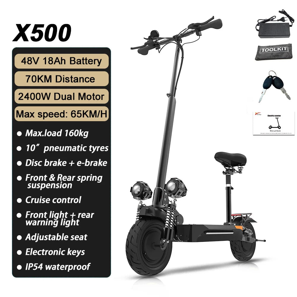 6000W Dual Motor Off-Road E-Scooter 30AH 85KM/H