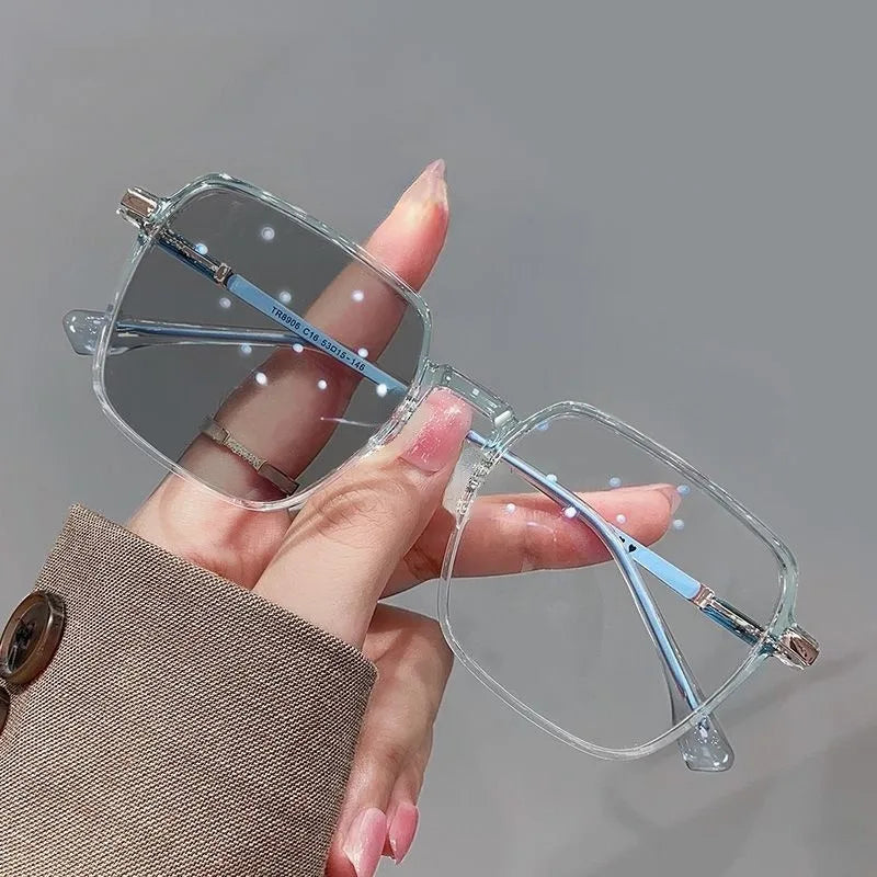 Photochrome Anti-Strahlung Brille Metall Brillengestell Für Damen Herren