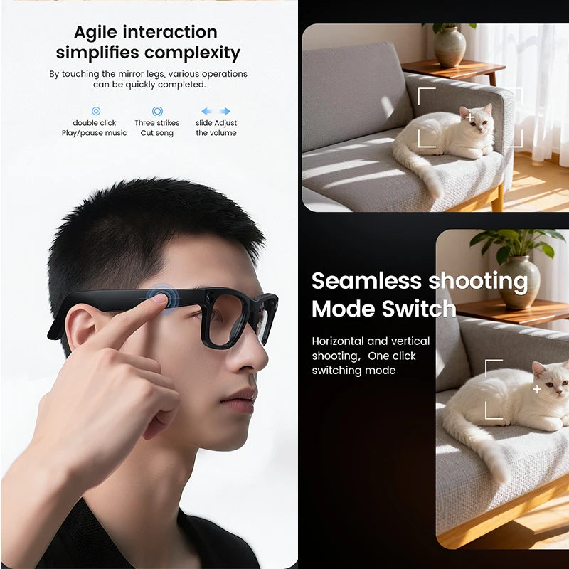 Smart Glasses HD Video Bluetooth Translation