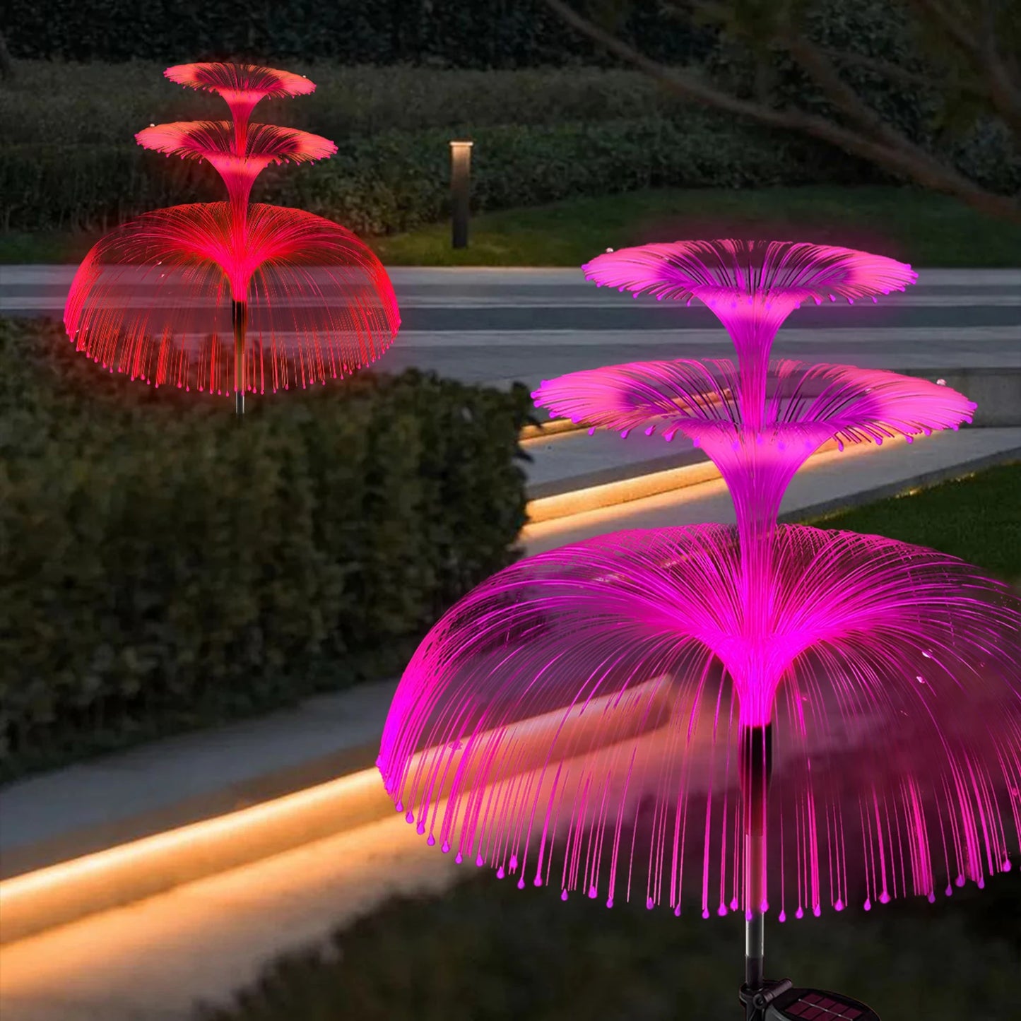 1PC Outdoor Solar Garden Lights 7 Colors Variable Solar Stake Jellyfish Reed Lights Solar Outdoor Color Changing Lights Stone's Store