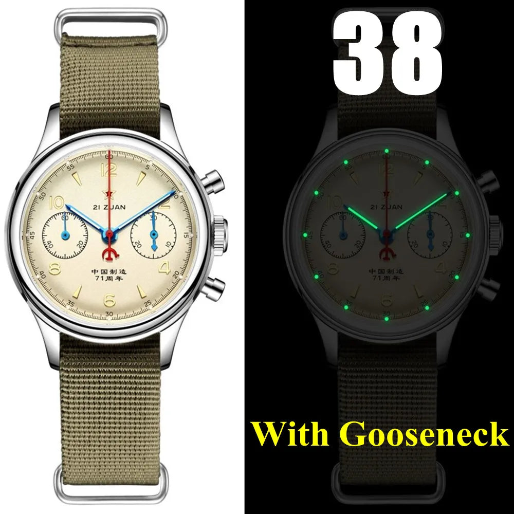 RED STAR 1963 Chronograph Pilot Watch Seagull ST1901