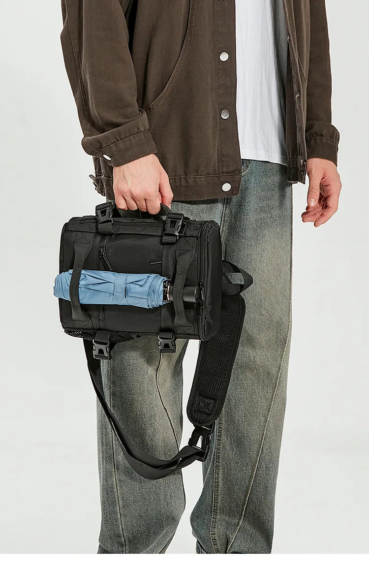 Men's Large Capacity Crossbody Chest Bag – Trendy Shoulder & Work Backpack