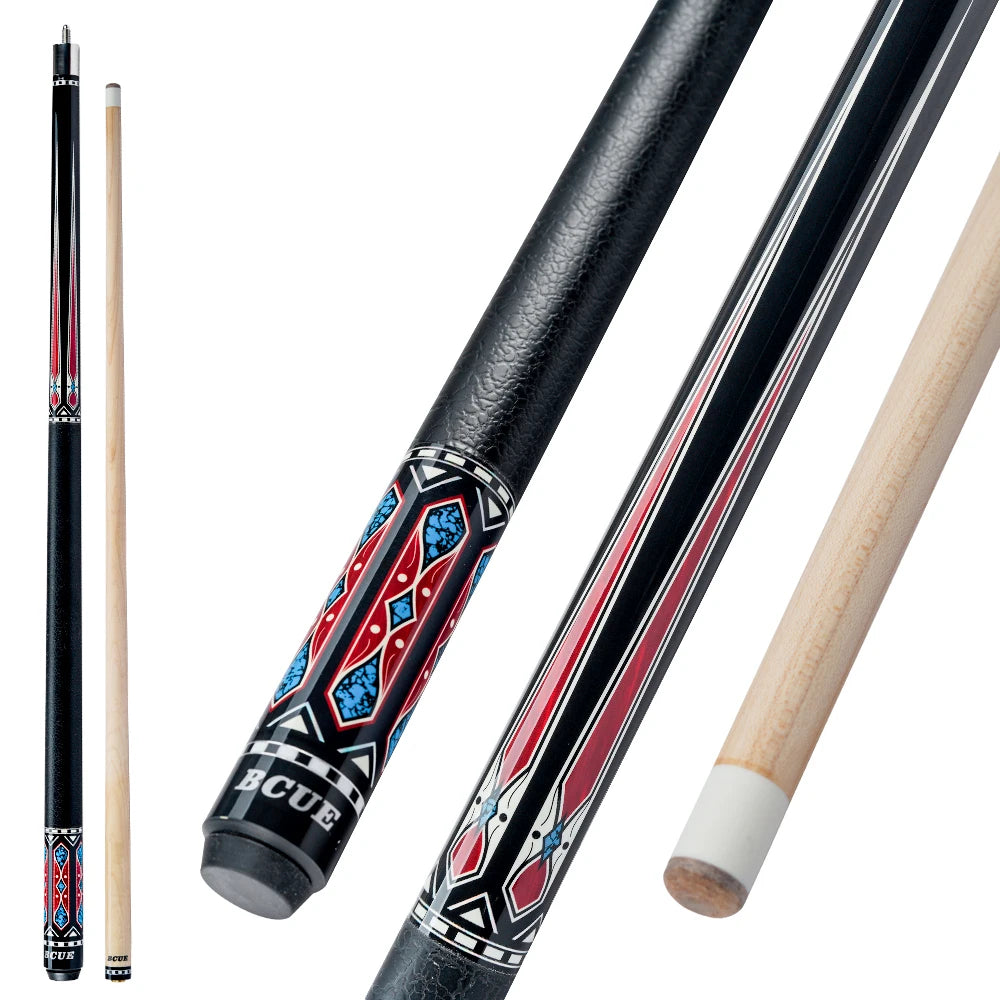 BCUE Professional Billardqueue mit 1/2 Ahorn, 12,5mm Spitze, Ahornschaft für neuesten 58 Zoll Poolqueue