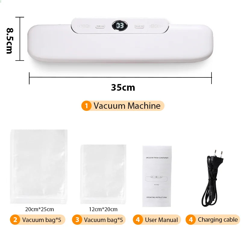 saengQ Vacuum Sealer Machine | Food Sealer with 10 Free Bags