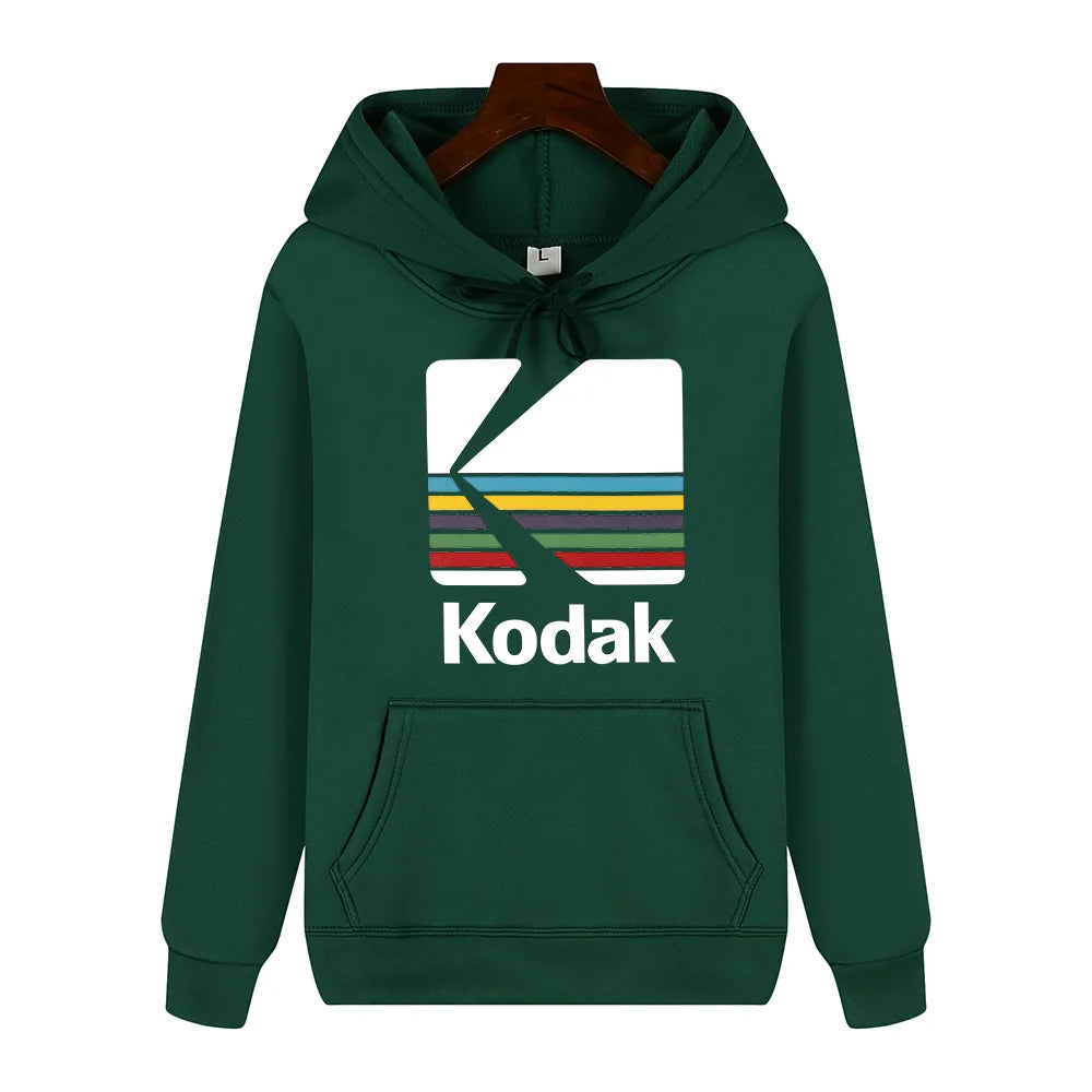 Kodak Retro Print Herren Sport Hoodie Straßenjacke