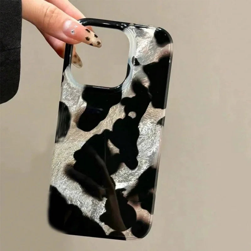 Gradient Laser Leopard Handyhülle für iPhone 16 15 14 13 12