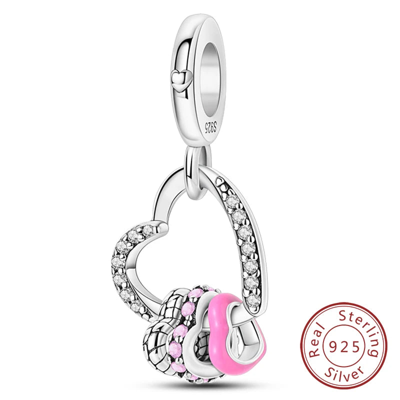 925 Sterling Silber Herzanhänger Beads für Damenarmband