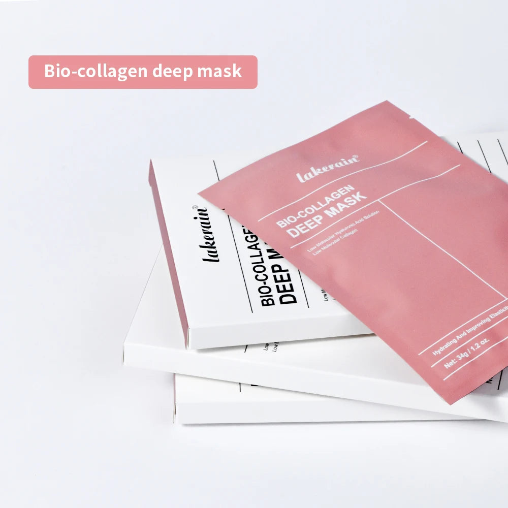 Bio-Collagen Real Deep Mask Kollagen-Ergänzung Hydratisierende Übernacht-Hydrogel-Maske Elastizitätsverbesserung Porenverfeinerung Straffung