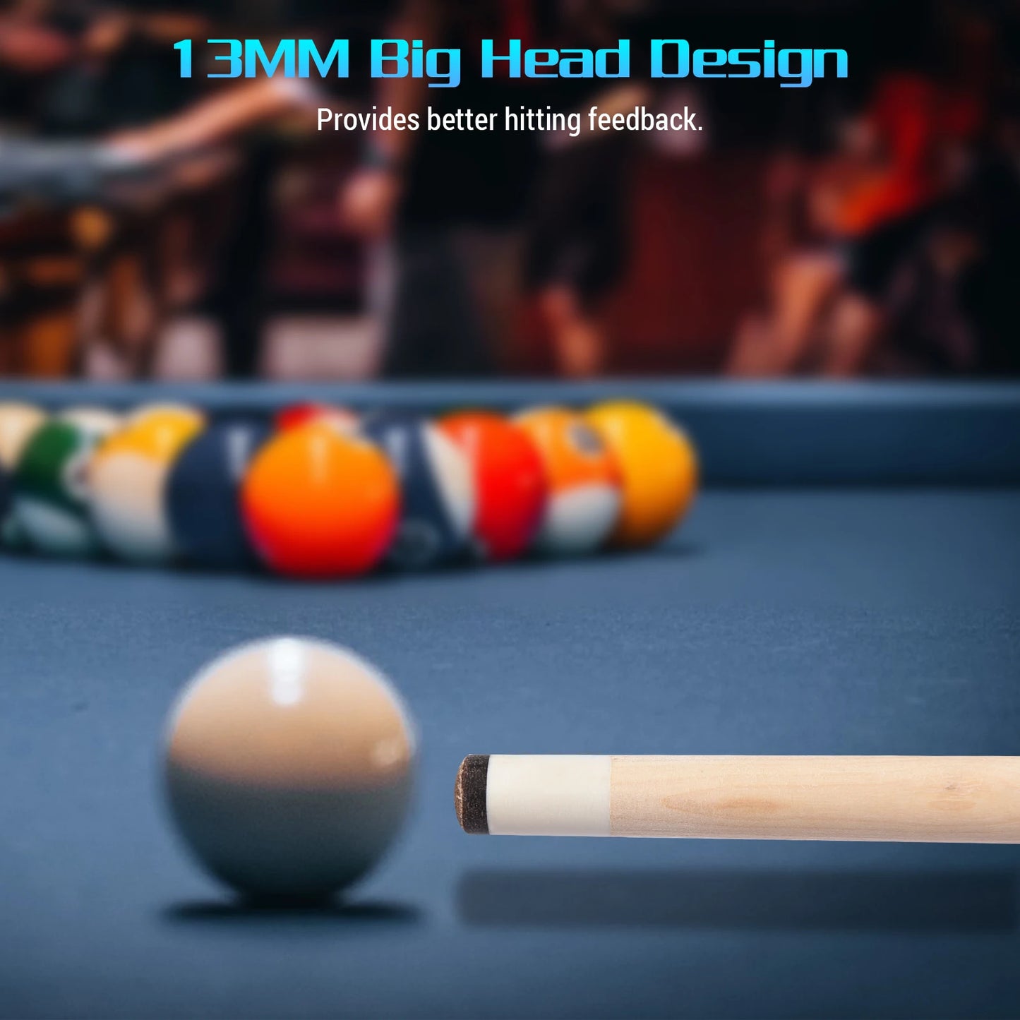 Pool Sticks 147cm / 57.9in Maple Fancy Nine-Ball Cue Double-Section Billiard Design Pool Queue Stick Suitable for Black Eight