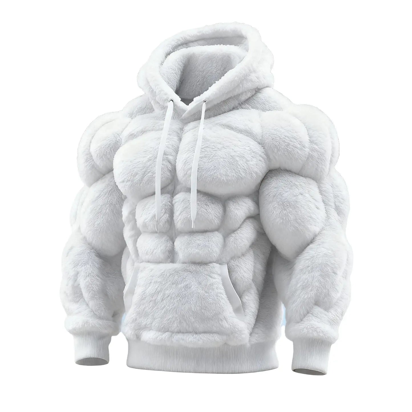 Men's Flannel Muscle Print Hooded Sweatshirt | Sport