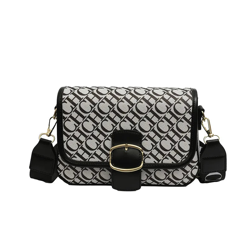 Luxury Contrasting Color Letter Square Crossbody Bag Women Trendy