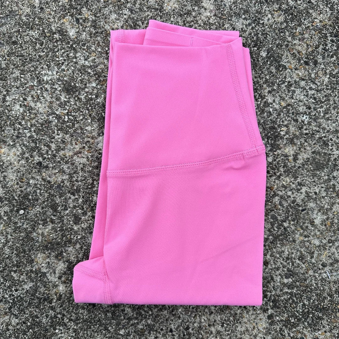 Solid Color Back Waist Pocket High Waist Yoga Legging Women Sport Cropped Pants Butter Athletic Gym Comprehensive Training Jog - Teglex -