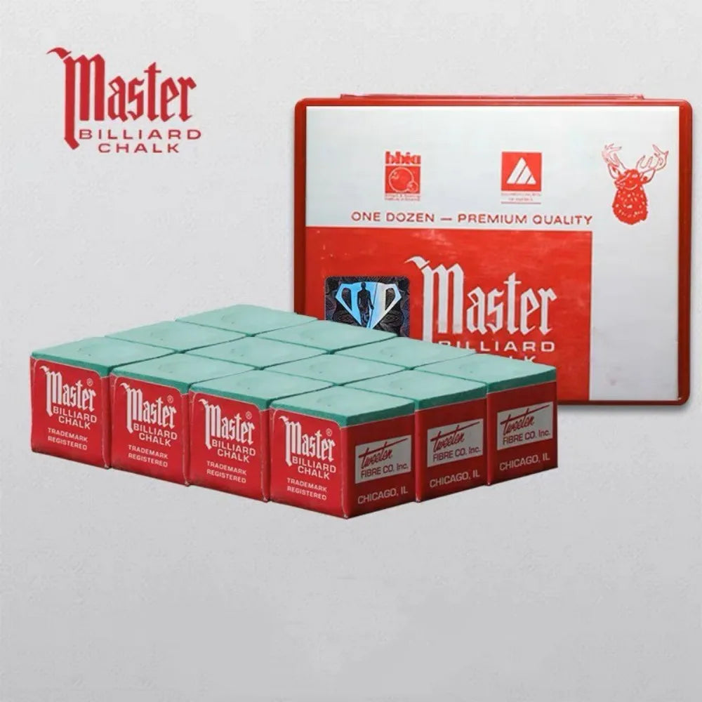 Original Master Premium Quality Billiard Snooker Pool Chalk (Dry,Medium, Oil) - Teglex
