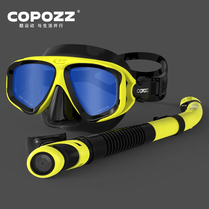 Anti-Fog Scuba Diving Mask Tempered Glass Goggles