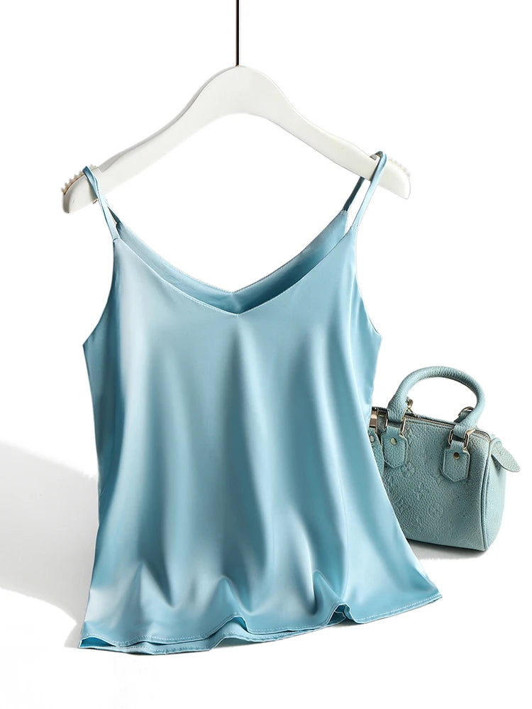 Satin Halter Cami Top – Women's Summer