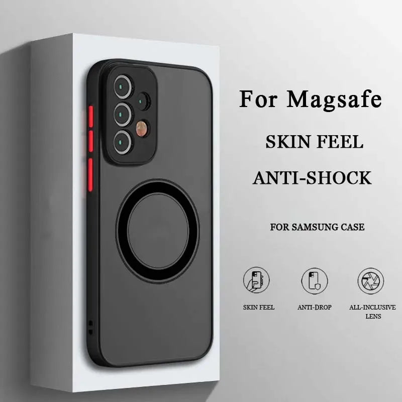Luxuriöse MagSafe Matte Klare Hülle Samsung S20–S24 Serie