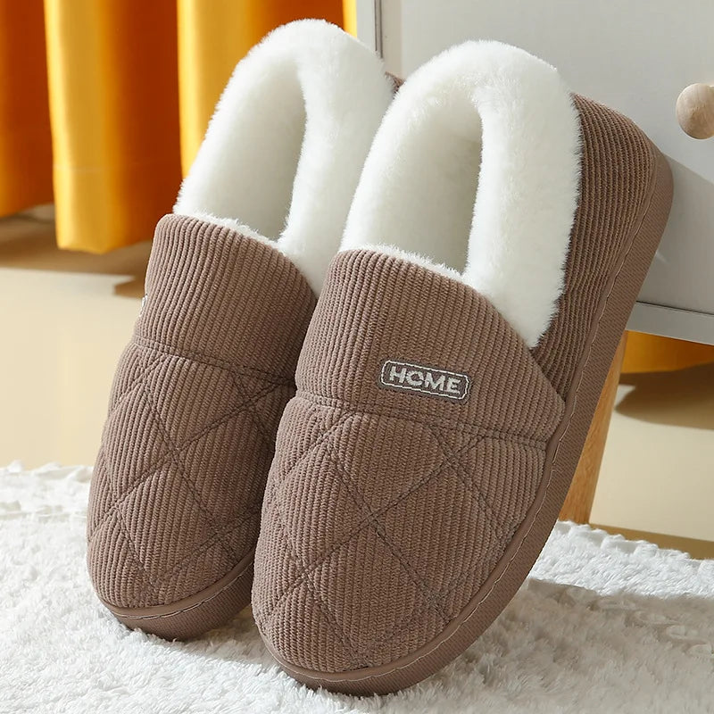 Weiche Sohle Pelz Hausschuhe Damen Winter Warme Flauschige Plüschschuhe