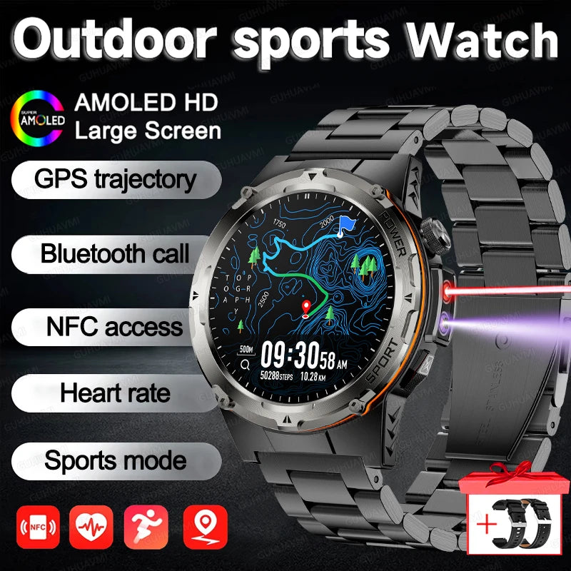 2025 NEU Beliebte Outdoor GPS-Tracker Sport Smartwatch Herren 500mAh NFC HD Anruf IP68 Tiefe Wasserdichte Uhr Herren Für Xiaomi Herren