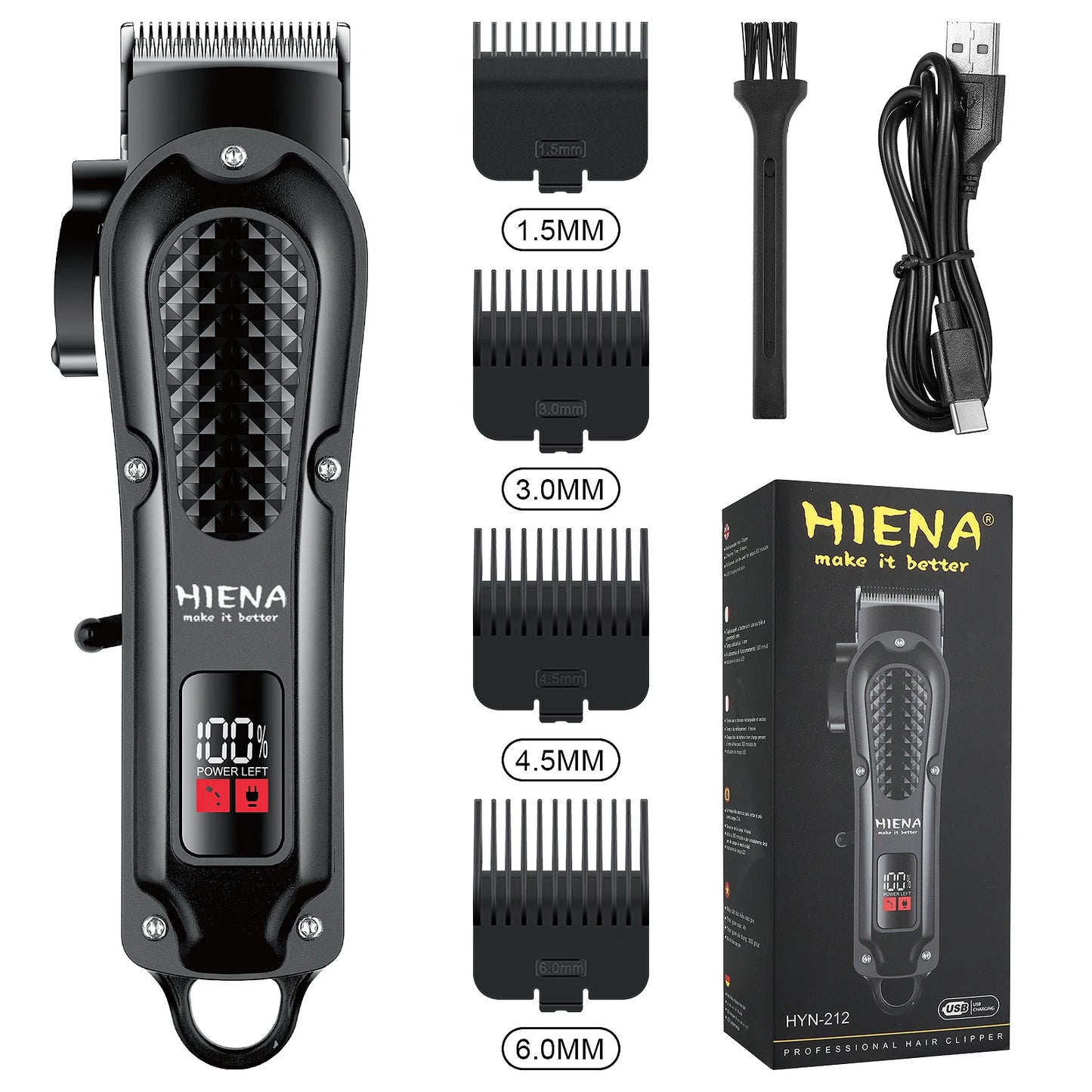 Electric Hair Clippers Rechargeable Cordless Beard Trimmer