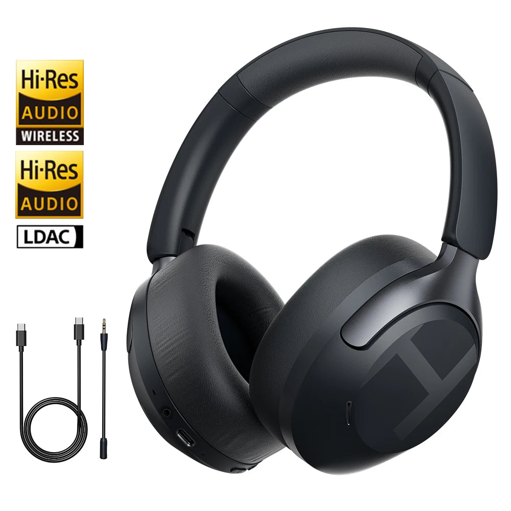 HAYLOU S40 ANC Kabellose Kopfhörer 50dB Geräuschunterdrückung Hi-Res 3D Spatial Audio Kopfhörer mit LDAC Bluetooth 6.0 Over-Ear Headset