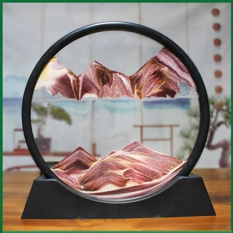3D Sand Art Beweglicher Sand Sanduhr Bürodeko