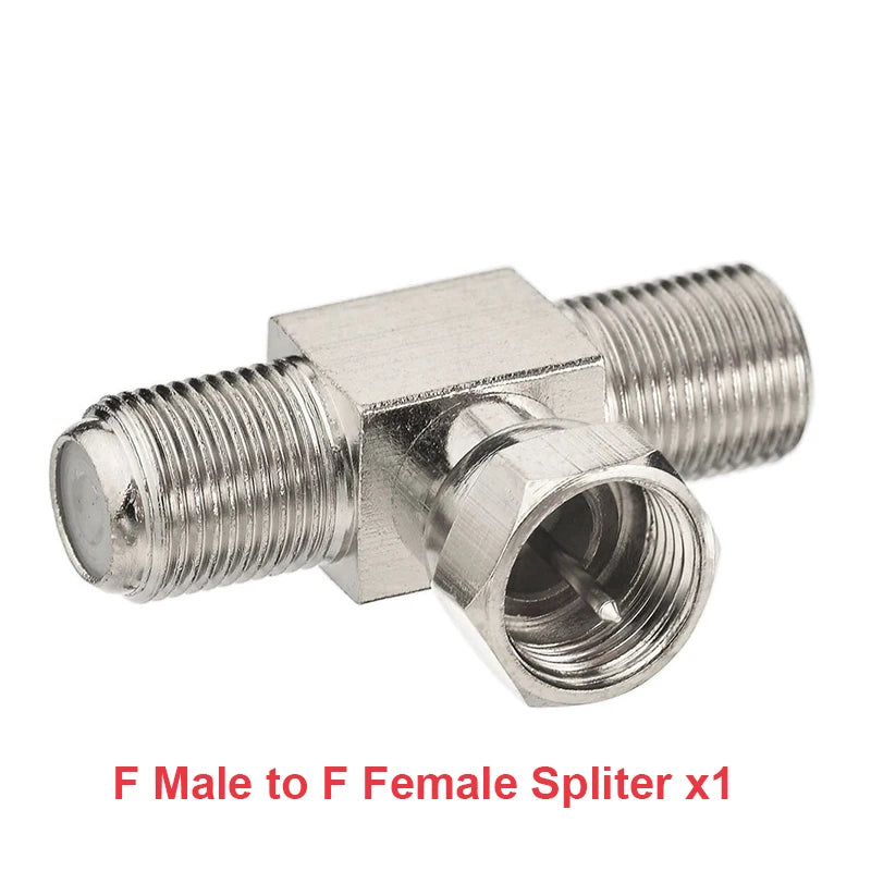 F-Type RF Coaxial Adapter 90° Gold Plated – Cable TV DVR