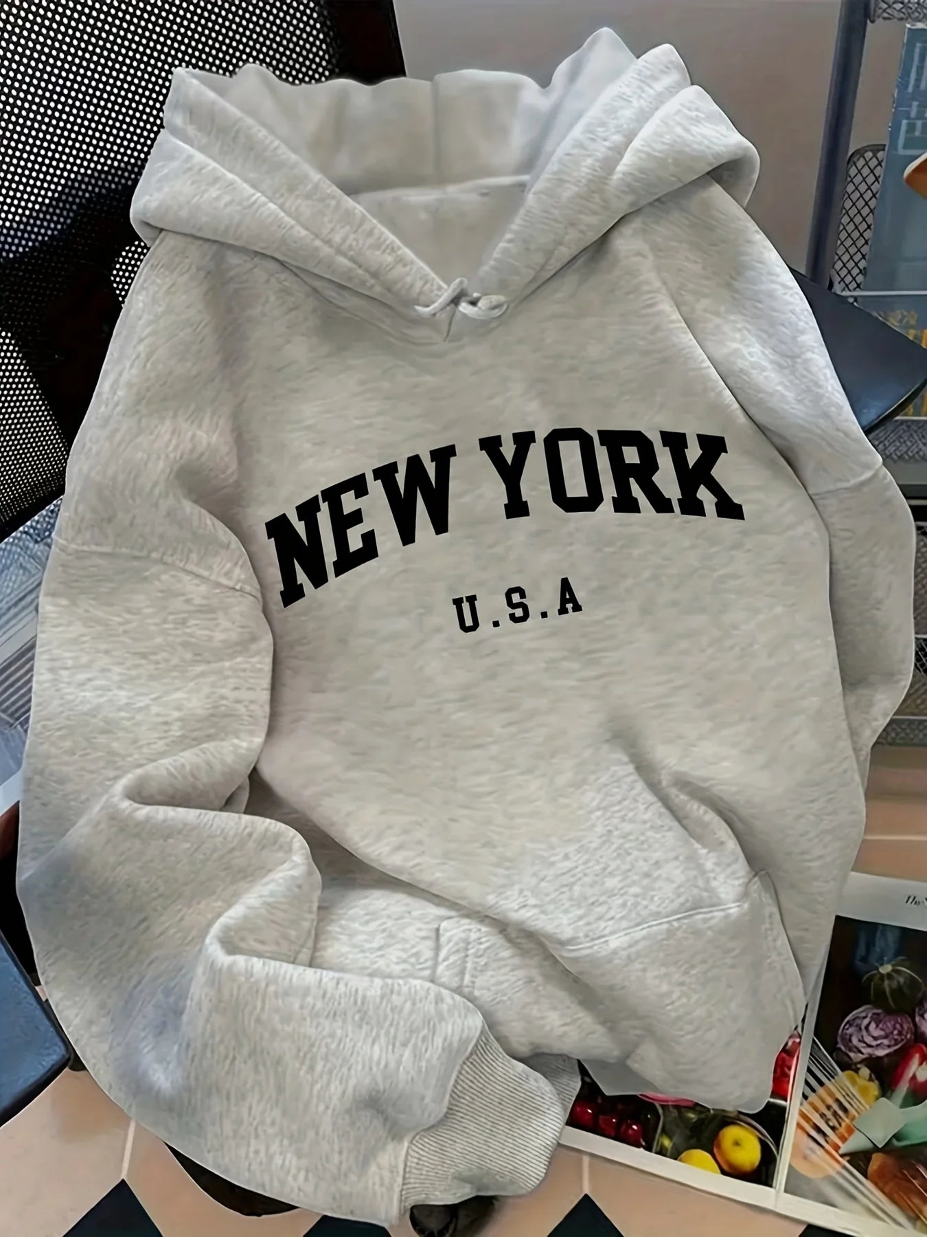 New York Lettering Unisex HipHop Pullover-Hoodie
