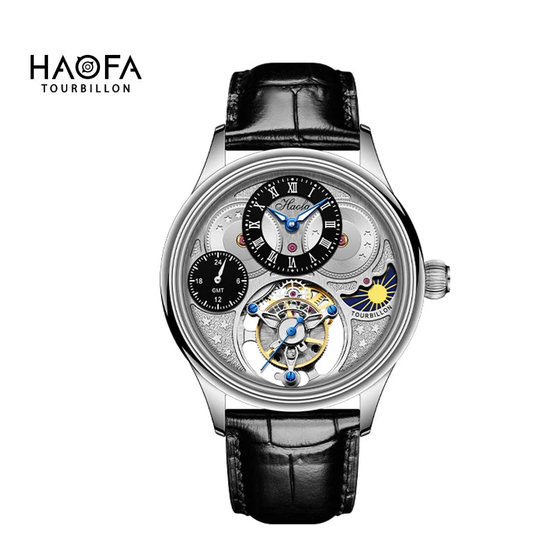 Haofa GMT Flying Tourbillon Men's Watch Sapphire