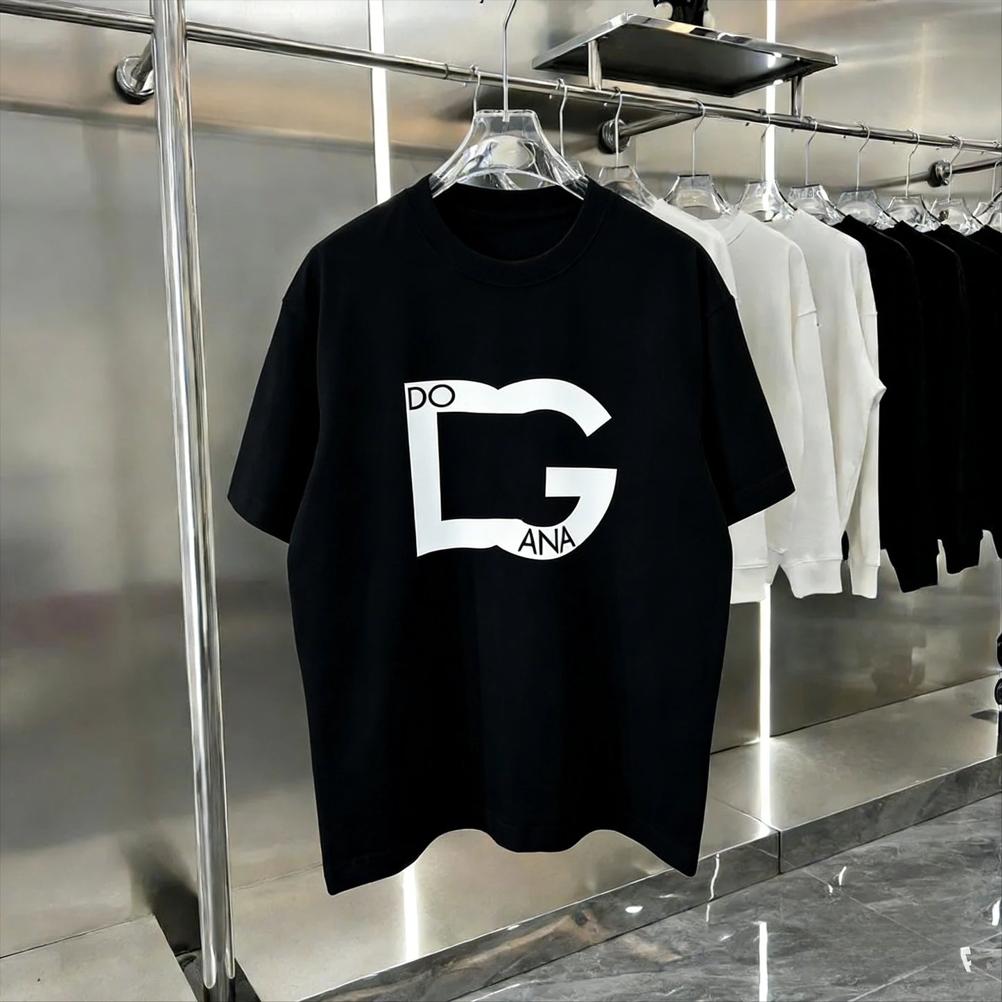 Seiden-Baumwoll-T-Shirt mit Print – Leichtes Luxus-Sommer-T-Shirt
